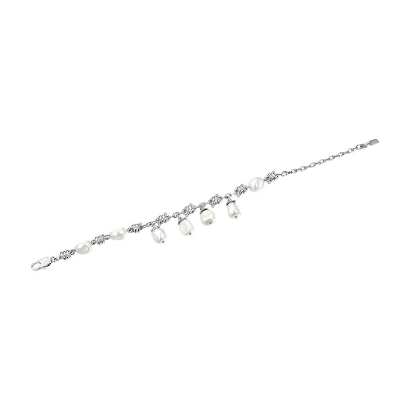 Bracciale asimmetrico di perle di filo spinato - APORRO