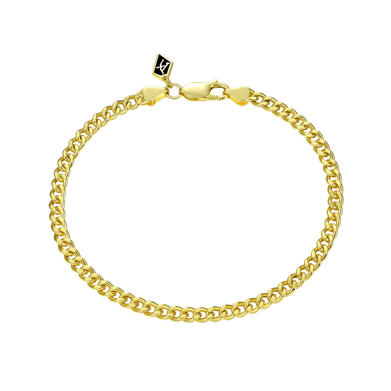 Yellow Gold Miami Micro Cuban Curb Bracelet - 3.5mm - APORRO