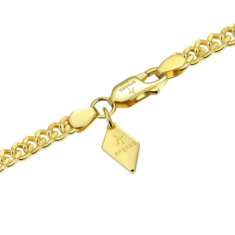 Yellow Gold Miami Micro Cuban Curb Bracelet - 5mm - APORRO