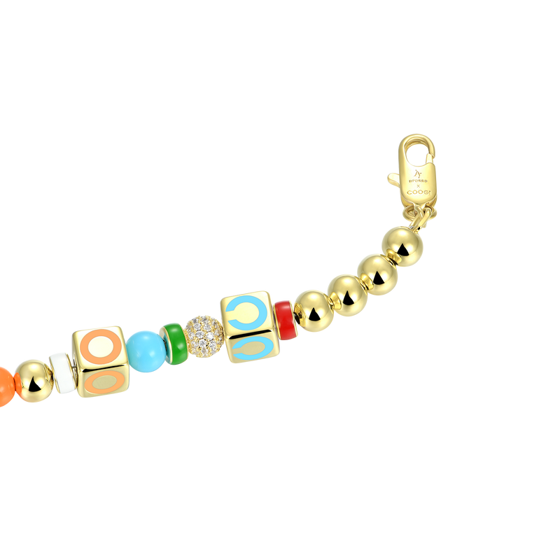 APORRO X COOGI Bracelet en émail avec dés et perles - APORRO