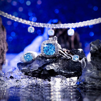S925 Crushed Ice Stud Earring