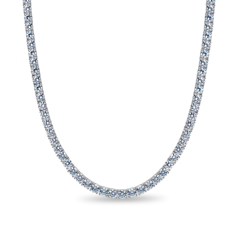 5mm Iced Out Tennis Chain - 14K & White Gold Moissanite Choker - APORRO