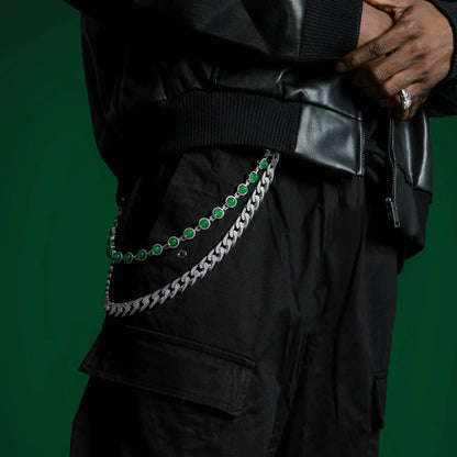 15mm WONG Ⅱ Ridge Jade Cuban Chain & Wallet Chain 15mm WONG Ⅱ Ridge Jade Cuban Chain & Wallet Chain