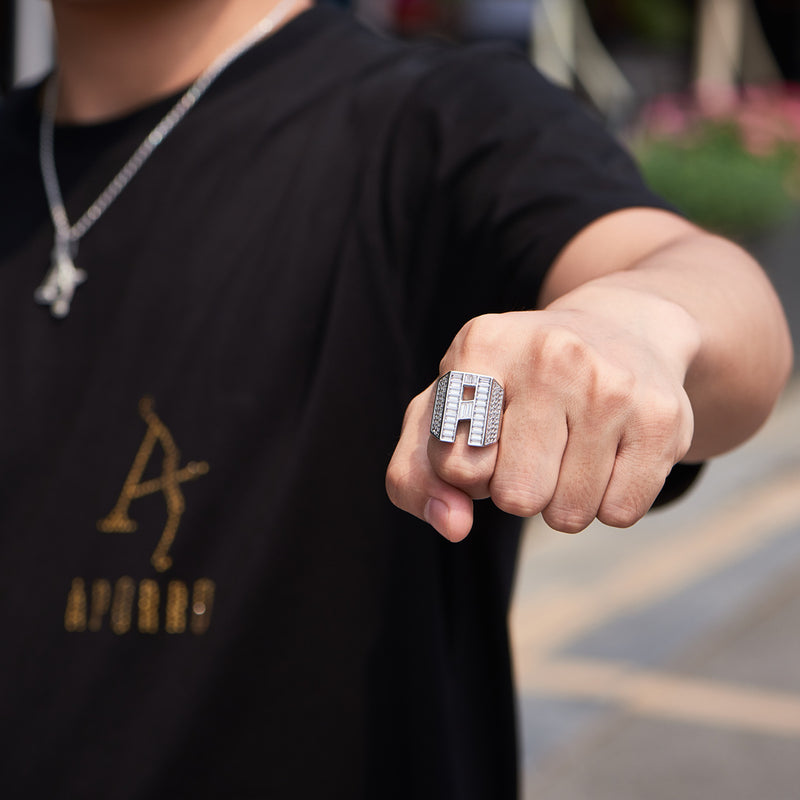 Aporro A® Designed White Gold Ring-#8 - APORRO