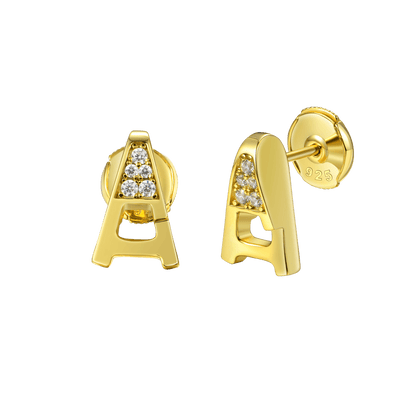 S925 Aporro A® Stud Earrings-Pair