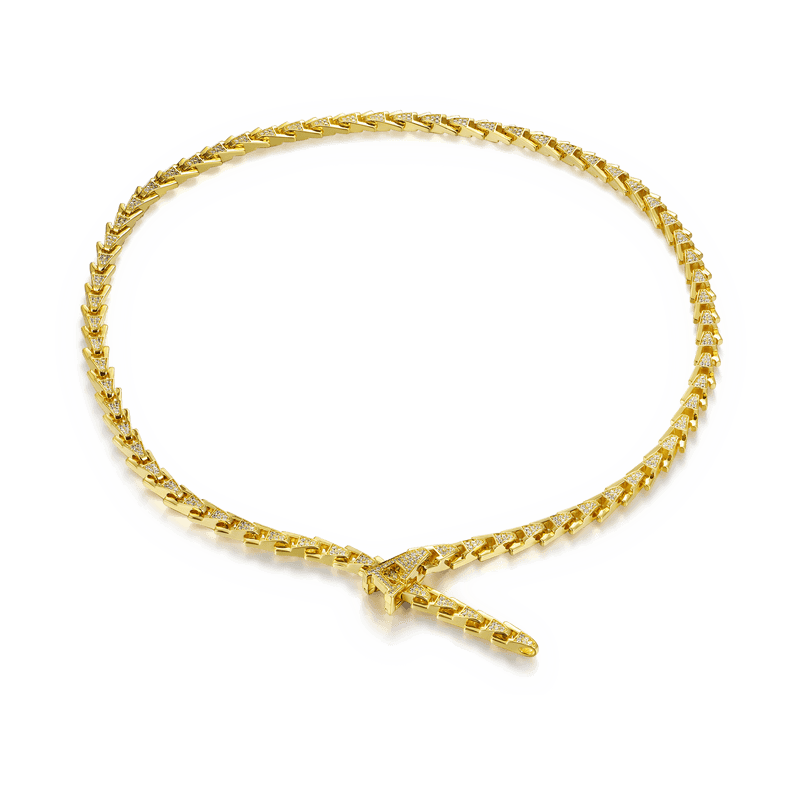 Aporro A® Iced Out Snake Necklace-8mm - APORRO