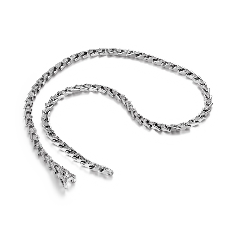 Collana serpente Aporro A® Iced Out-8 mm - APORRO