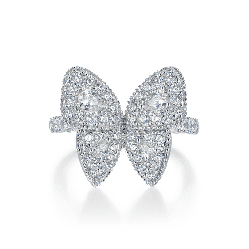 Vivid Clustered Butterfly Engagement Ring - APORRO