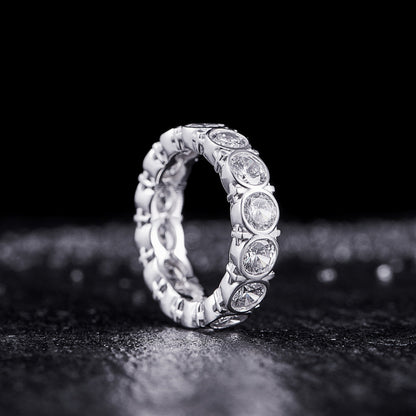 Kreuz Eternity Ring in 925 Sterling Silber-#9