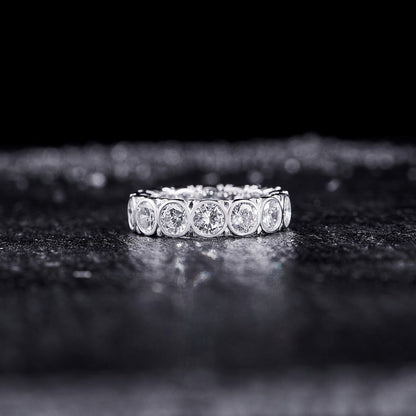 Kreuz Eternity Ring in 925 Sterling Silber-#9