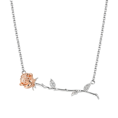 Collana regolabile ESSENTIALS con rosa addormentata