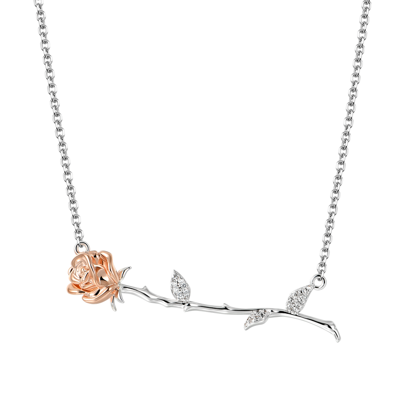 ESSENTIALS Sleeping Rose Adjustable Necklace - APORRO