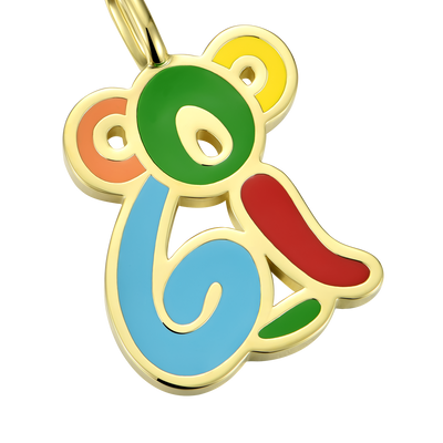 APORRO X COOGI Colored Koala Enamel Pendant