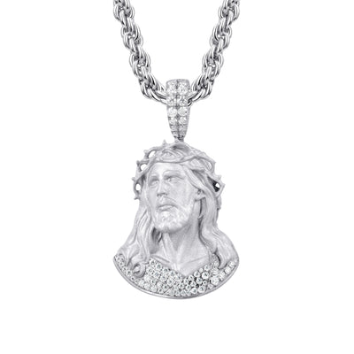 Moissanite Crucifix Pendant-Medium