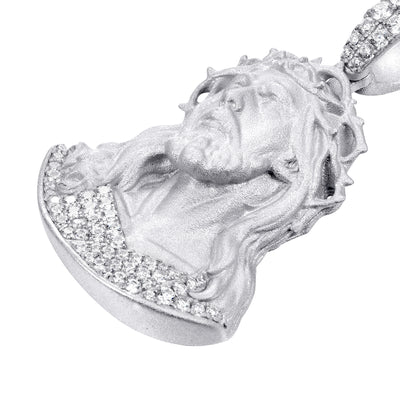 Moissanite Crucifix Pendant-Medium