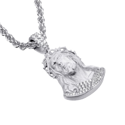 Moissanite Crucifix Pendant-Medium