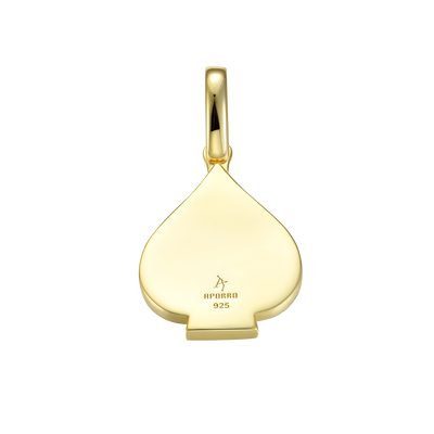 Moissanite Emerald Cut Spade Pendant