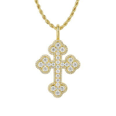 Double-Layered Bottoni Cross Pendant