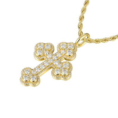 Double-Layered Bottoni Cross Pendant