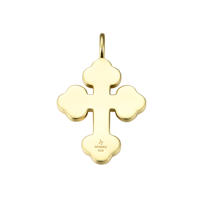 Double-Layered Bottoni Cross Pendant