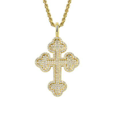 Double-Layered Bottoni Cross Pendant