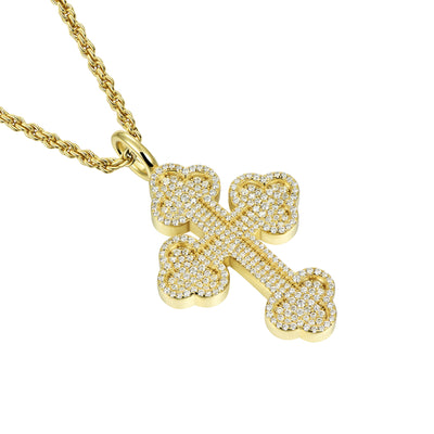 Double-Layered Bottoni Cross Pendant