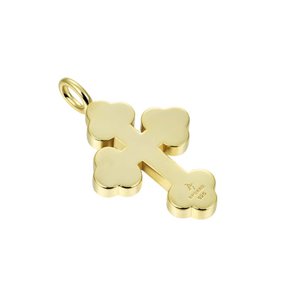 Double-Layered Bottoni Cross Pendant