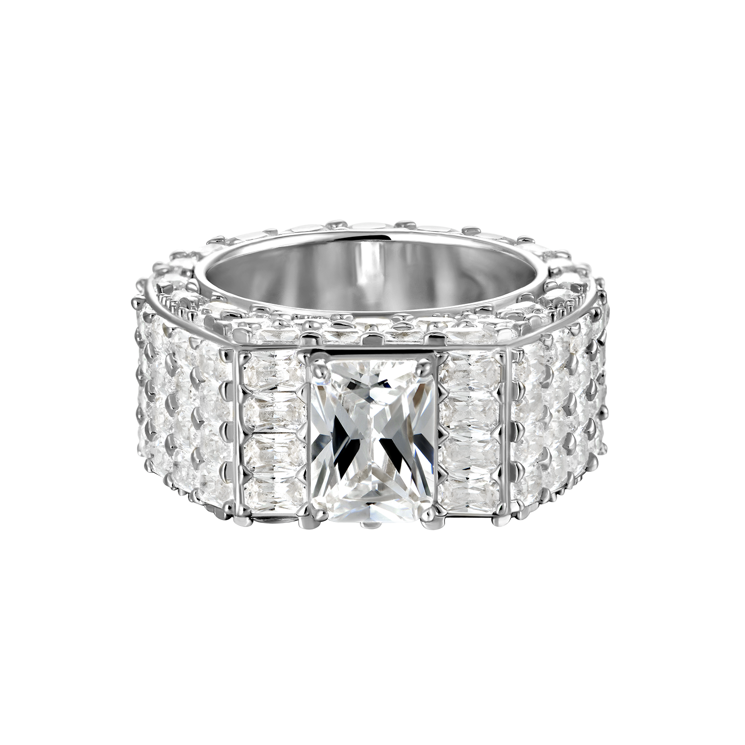 Custom Emerald Cut Eternity Band Ring