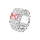 Anillo de eternidad de corte esmeralda personalizado