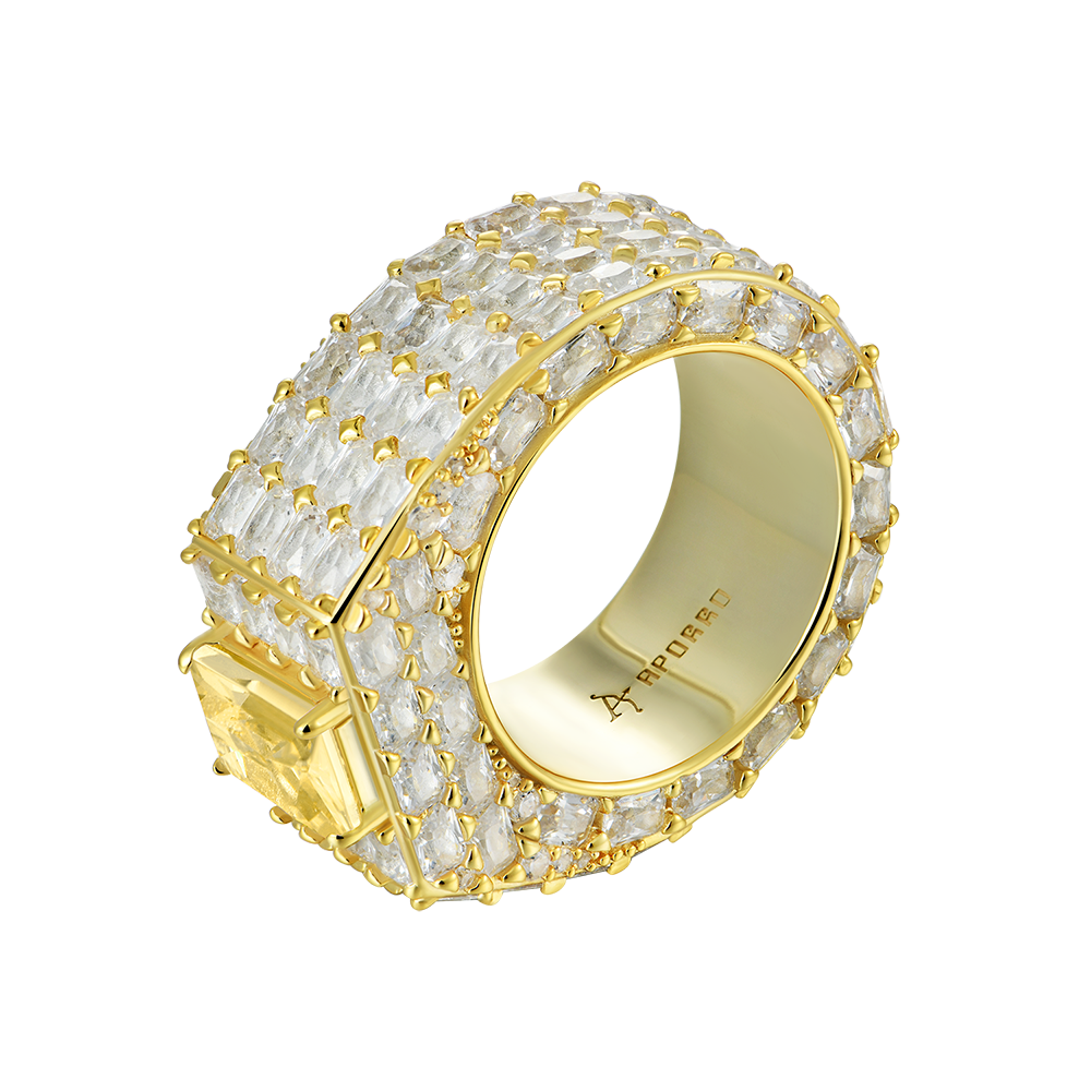 Custom Smaragd Cut Eternity Bandring