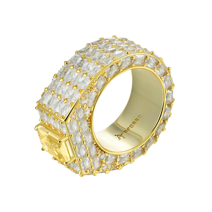 Custom Smaragd Cut Eternity Bandring