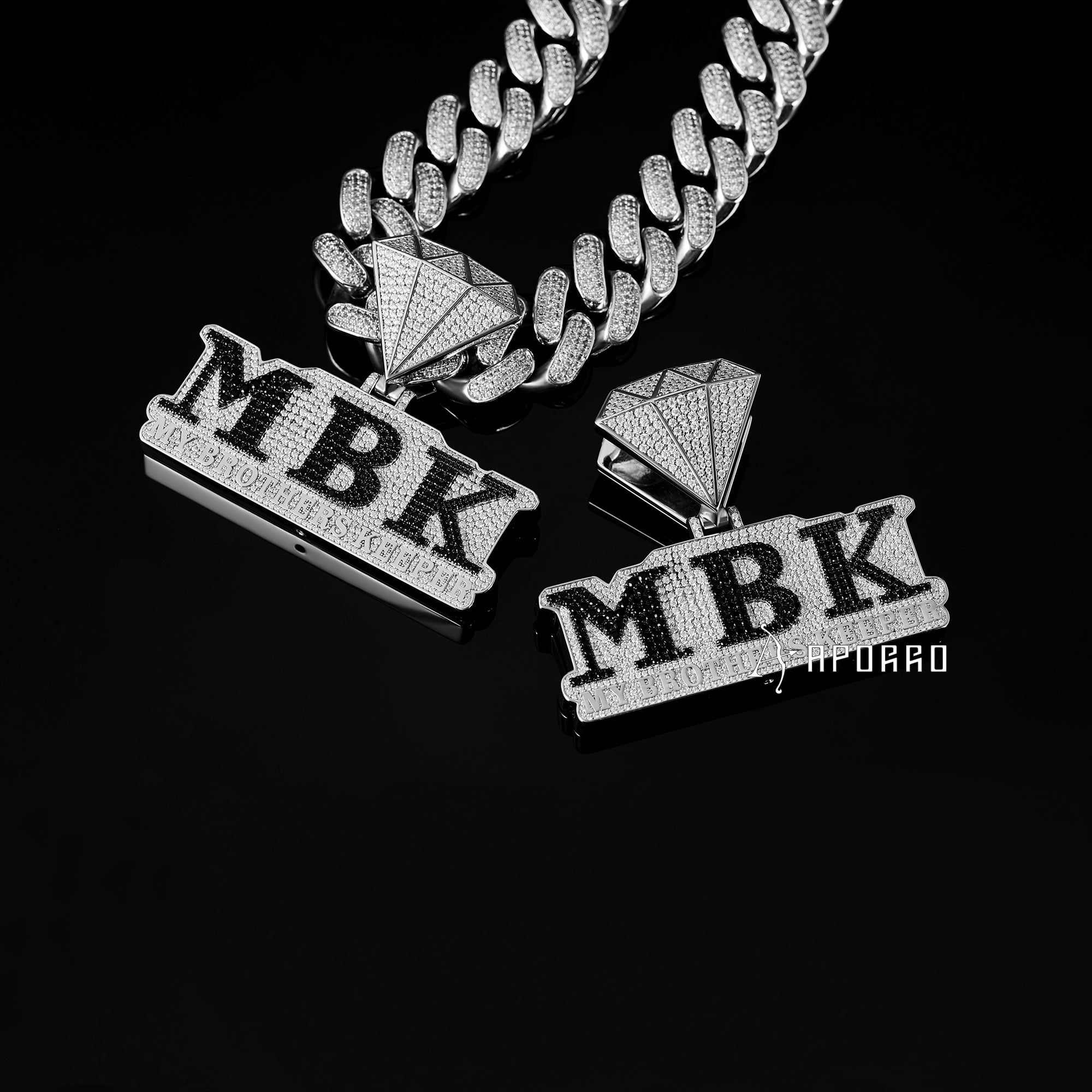 APORRO Premium MBK Logo Necklace Custom Design Deposit