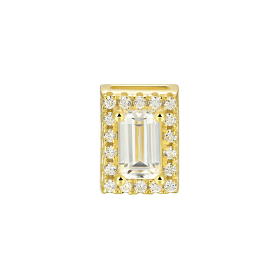 Custom Halo Moissanite Stud Earring
