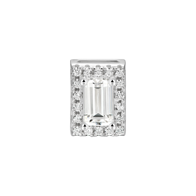 Custom Halo Moissanite Stud Earring