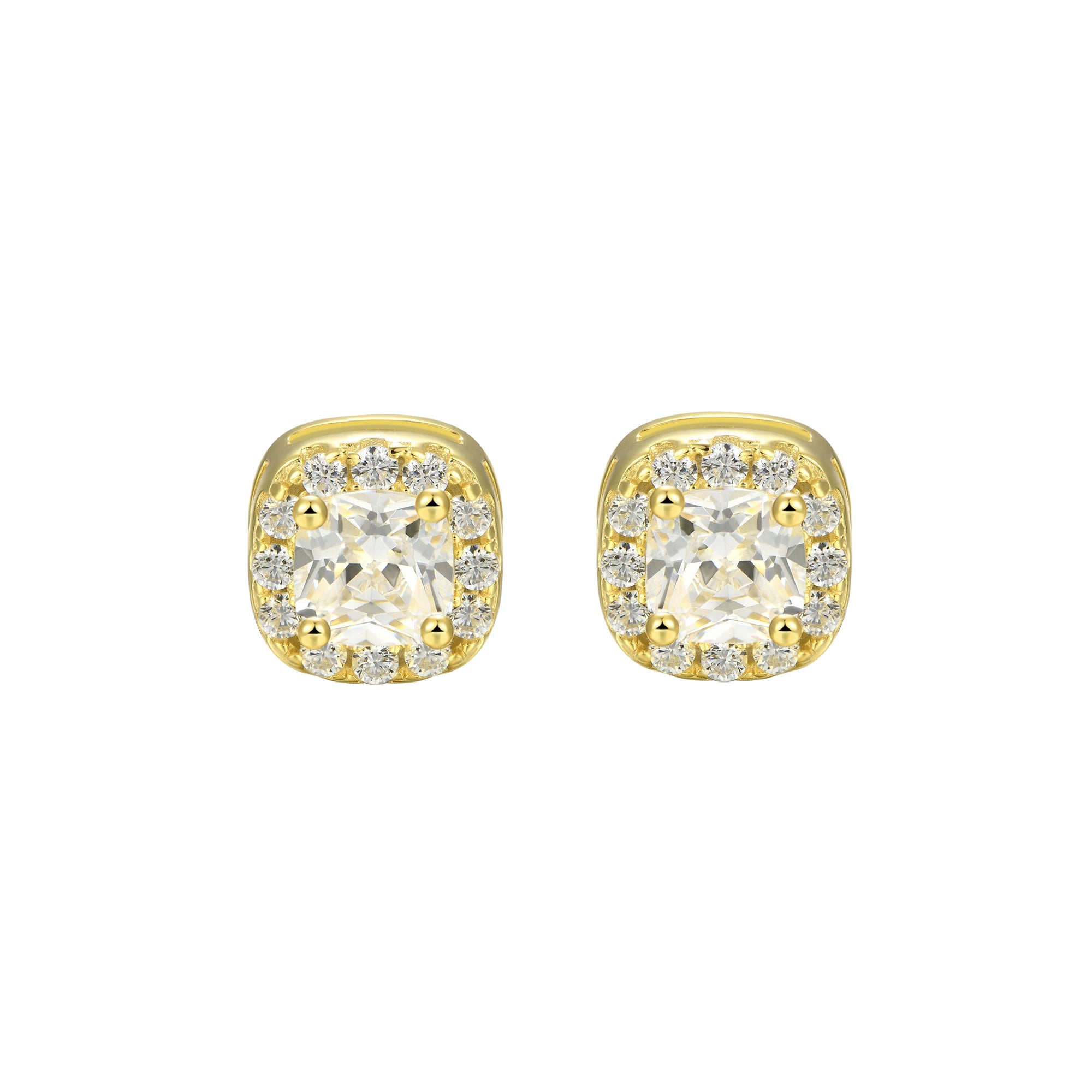 Boucle d'oreille Moissanite Halo personnalisée