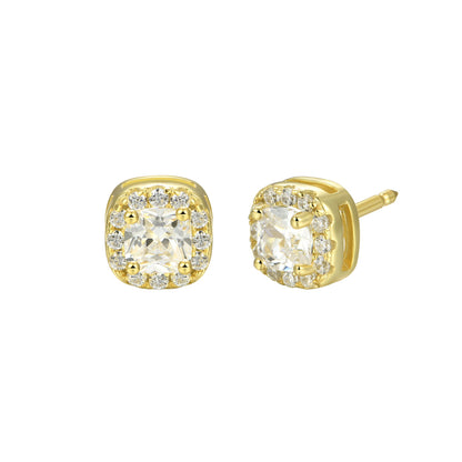 Boucle d'oreille Moissanite Halo personnalisée