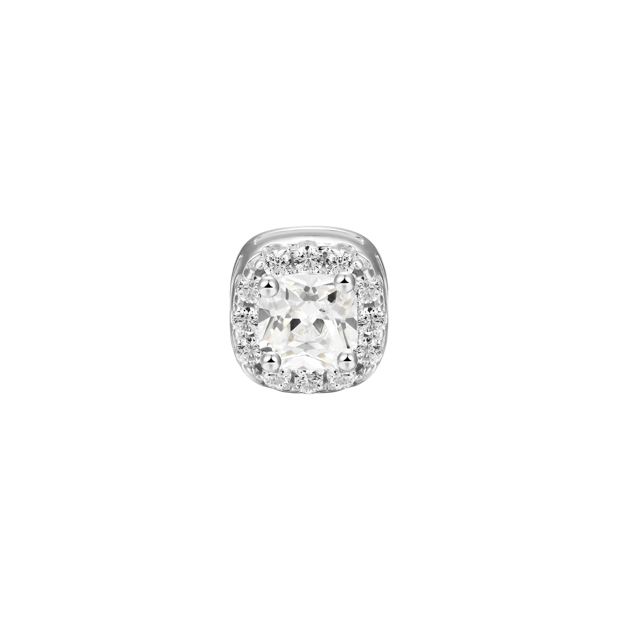 Boucle d'oreille Moissanite Halo personnalisée