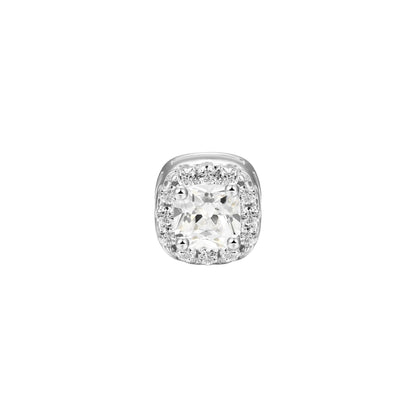 Boucle d'oreille Moissanite Halo personnalisée