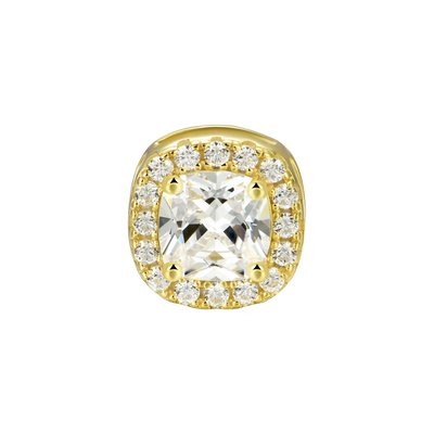 Custom Halo Moissanite Stud Earring