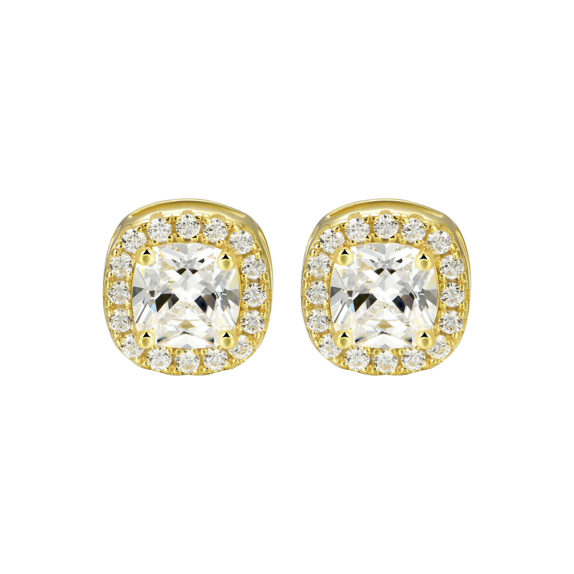 Boucle d'oreille Moissanite Halo personnalisée