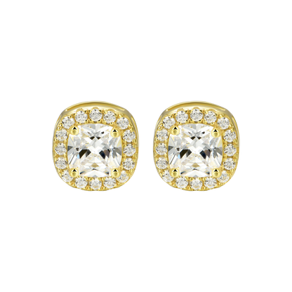 Boucle d'oreille Moissanite Halo personnalisée