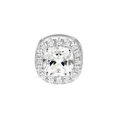 Custom Halo Moissanite Stud Earring