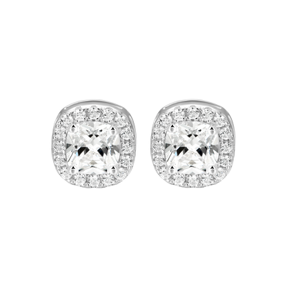 Boucle d'oreille Moissanite Halo personnalisée