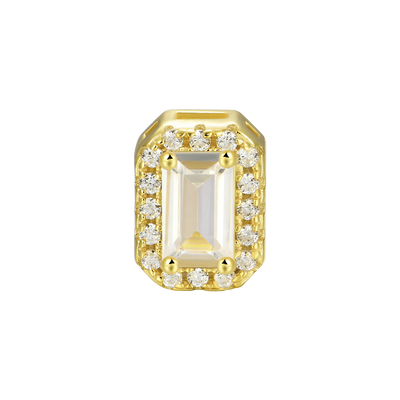 Custom Halo Moissanite Stud Earring