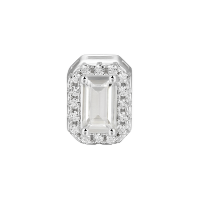 Custom Halo Moissanite Stud Earring