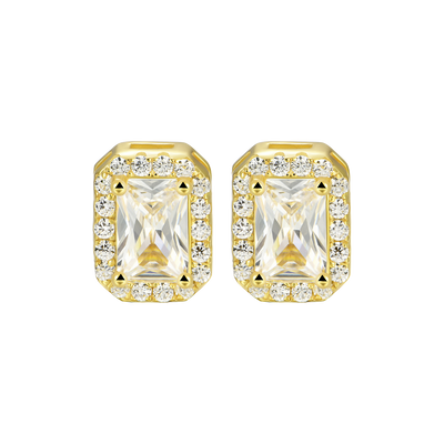 Custom Halo Moissanite Stud Earring