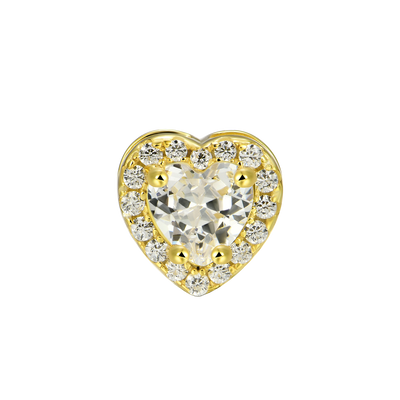 Custom Halo Moissanite Stud Earring