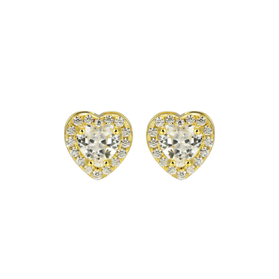 Custom Halo Moissanite Stud Earring