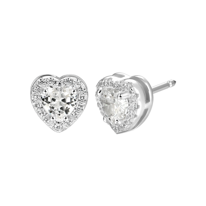 Boucle d'oreille Moissanite Halo personnalisée