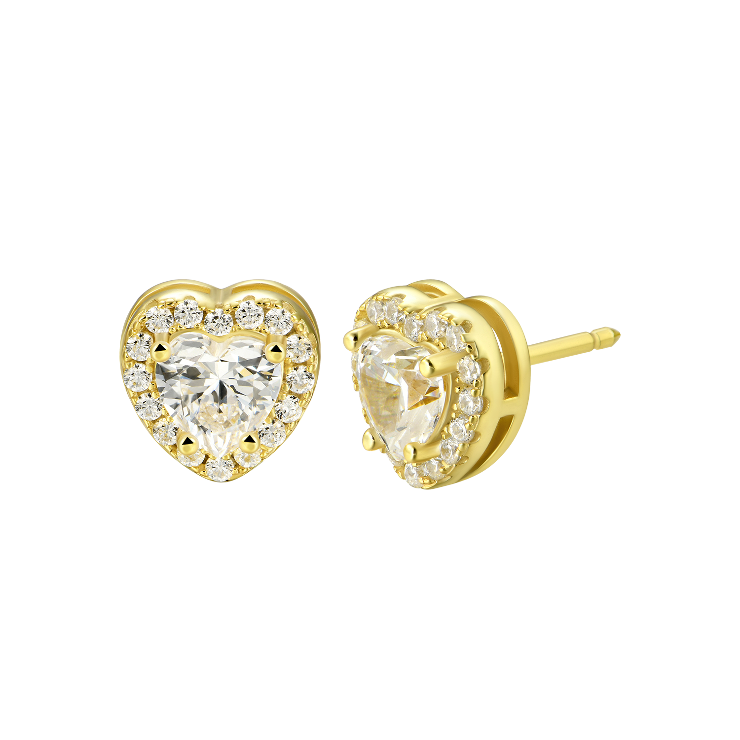 Boucle d'oreille Moissanite Halo personnalisée